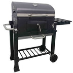 GRILL WĘGLOWY BBQ - ŻELIWNY RUSZT XXL 57 x 43 cm DUŻY ZAMYKANA POKRYWA