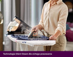 Philips Generator Pary z serii PerfectCare Elite Plus, Stopa T-ionicGlide odporna na zarysowania, 2700 W, Zbiornik na wodę - 1,8 L, Ciśnienie do 8 barów, Lekkie i wygodne, Czarny-Miedziany (GC9682/80)