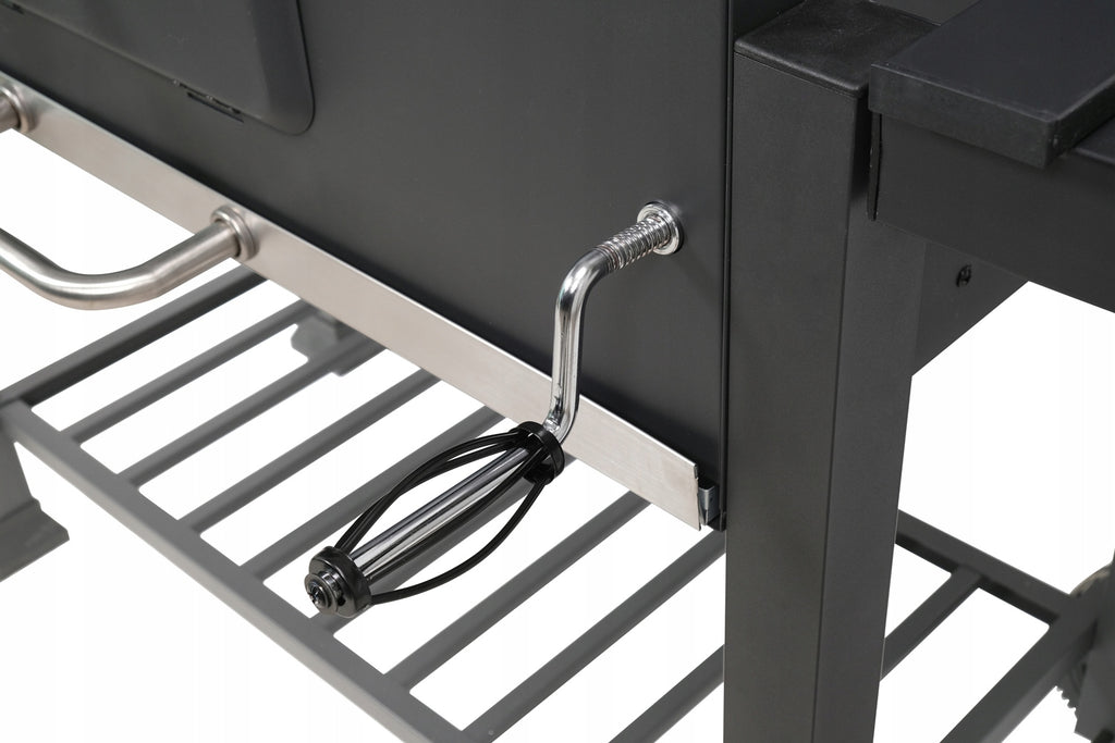 DUŻY GRILL WĘGLOWY XXL REGULOWANY ŻELIWNY RUSZT 78x42,5mm 3 PÓŁKI LUND