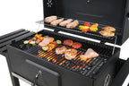 DUŻY GRILL WĘGLOWY XXL REGULOWANY ŻELIWNY RUSZT 78x42,5mm 3 PÓŁKI LUND