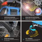 KESSER® Przyczepka rowerowa dla dzieci Sport-RX 2w1 z funkcją jazdy Przyczepka rowerowa dla dzieci + 5-punktowy pas bezpieczeństwa 360°