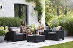 Allibert California Sofa Ogrodowa, Panama Cool Grey, 141 x 68 x 72 cm